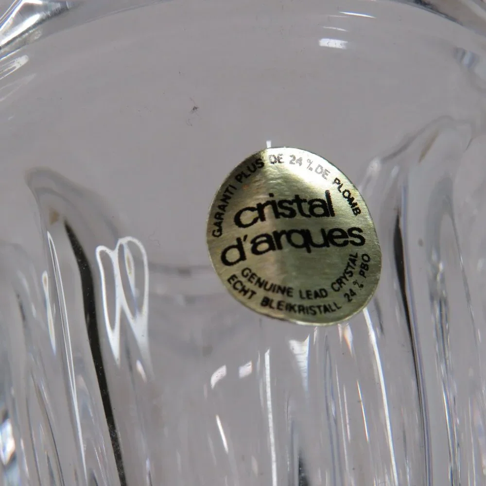 Lead Crystal Candlestick Holders (2) Cristal d'Arques 8.25